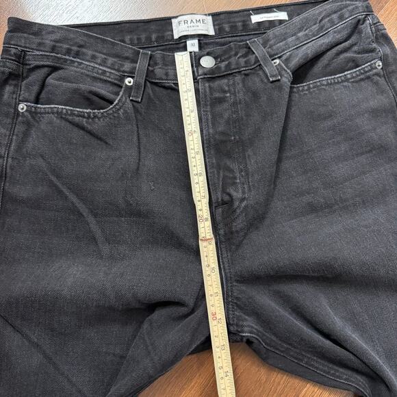 Frame Le Pegged Jeans Beacon Bay Black High Rise Straight Casual Minimalist 32 - Picture 5 of 8